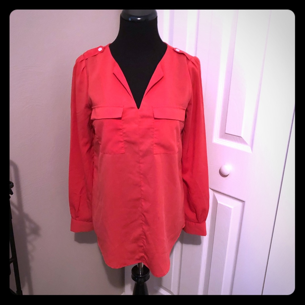 Coral blouse